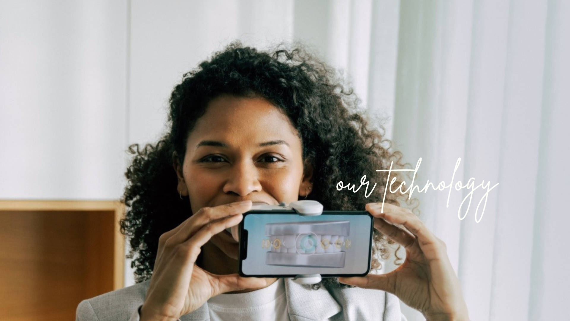 woman with orthodontic technology